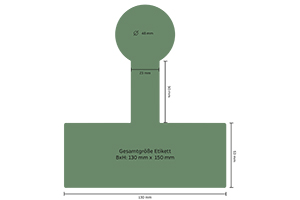 Honigetikett Wald Nr.02 B 500g Größe Etikett