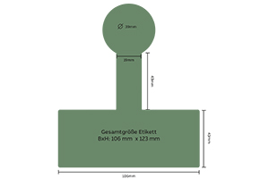 Honigetikett Wald Nr.01 B 250g Größe Etikett