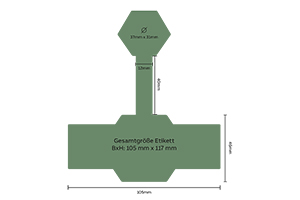 Honigetikett Waldhonig modern Nr.01 A 250g Größe Etikett