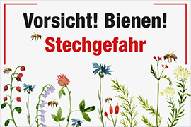 Vorsicht! Bienen! Stechgefahr Floral 03