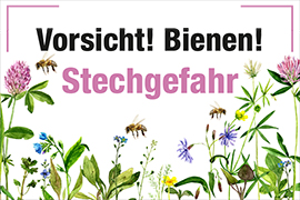 Vorsicht! Bienen! Stechgefahr Floral 02