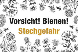 Vorsicht! Bienen! Stechgefahr Floral 04