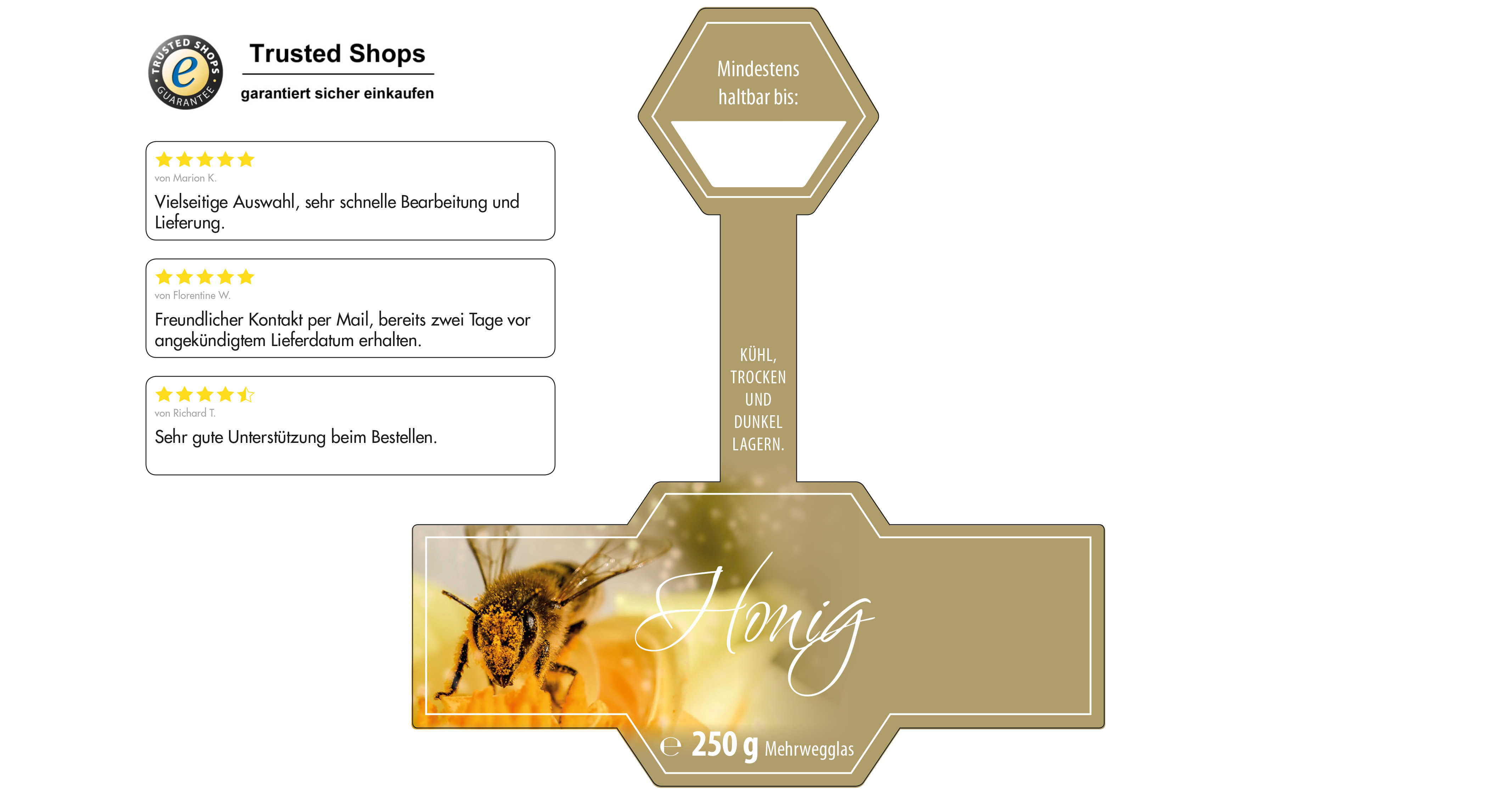 Honigetikett Natur Nr.02 A 250g